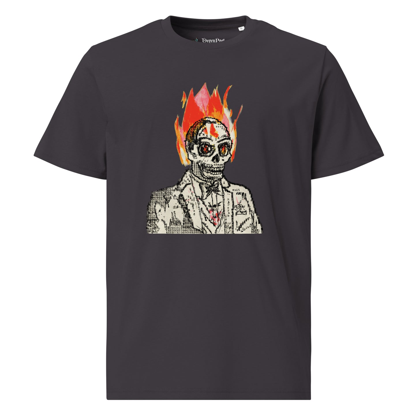 Mad Type Skull Unisex organic cotton t-shirt