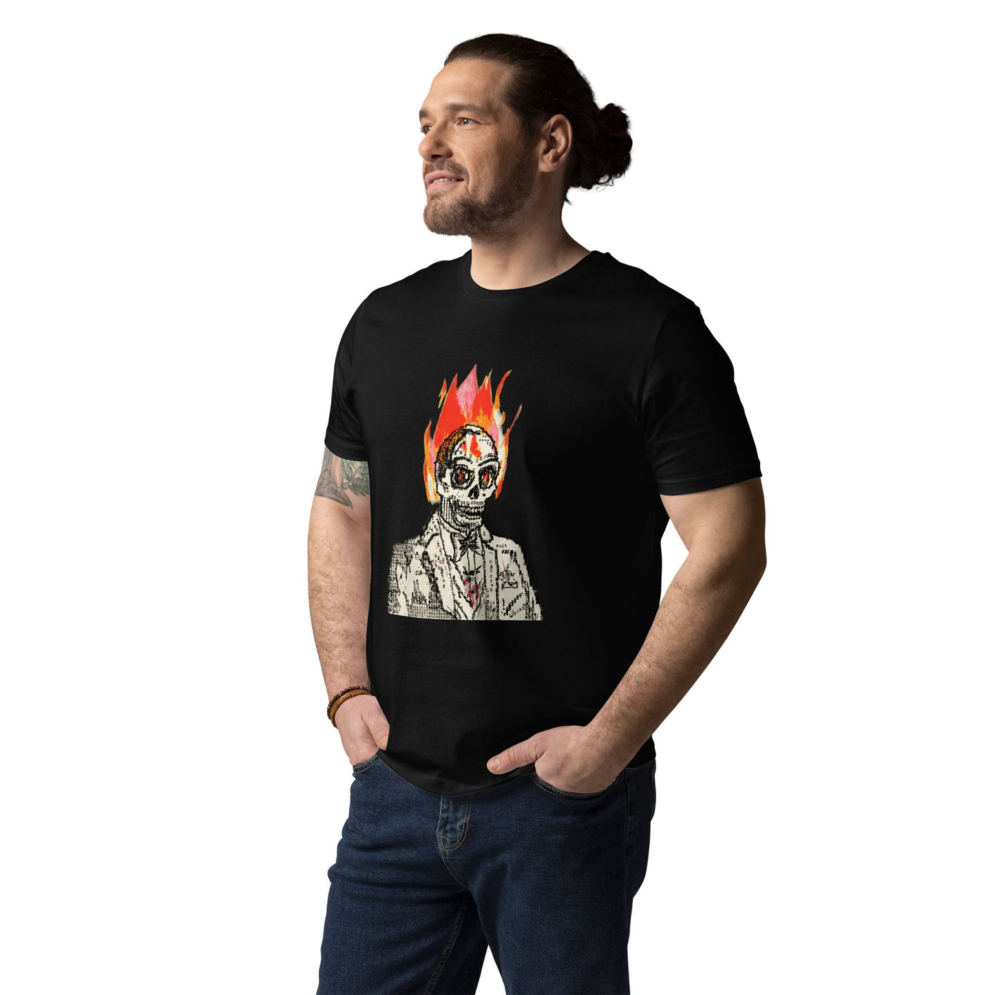 Mad Type Skull Unisex organic cotton t-shirt