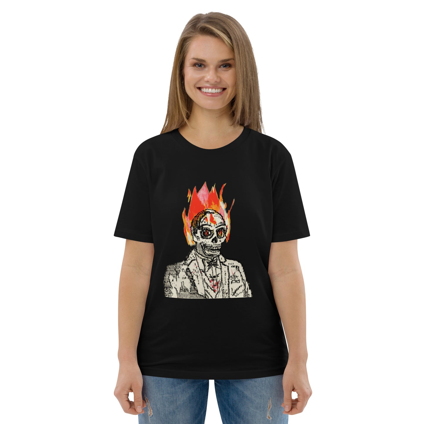 Mad Type Skull Unisex organic cotton t-shirt