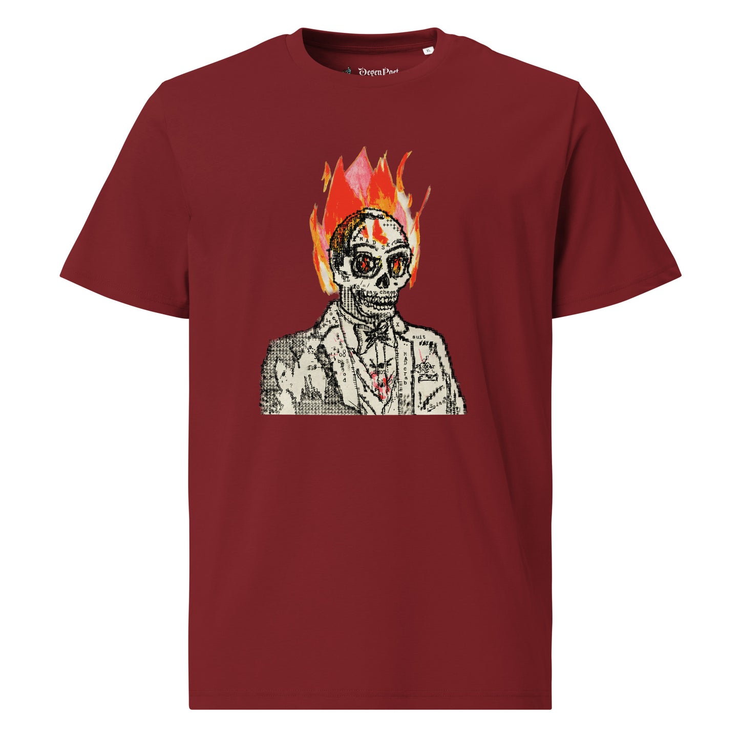 Mad Type Skull Unisex organic cotton t-shirt