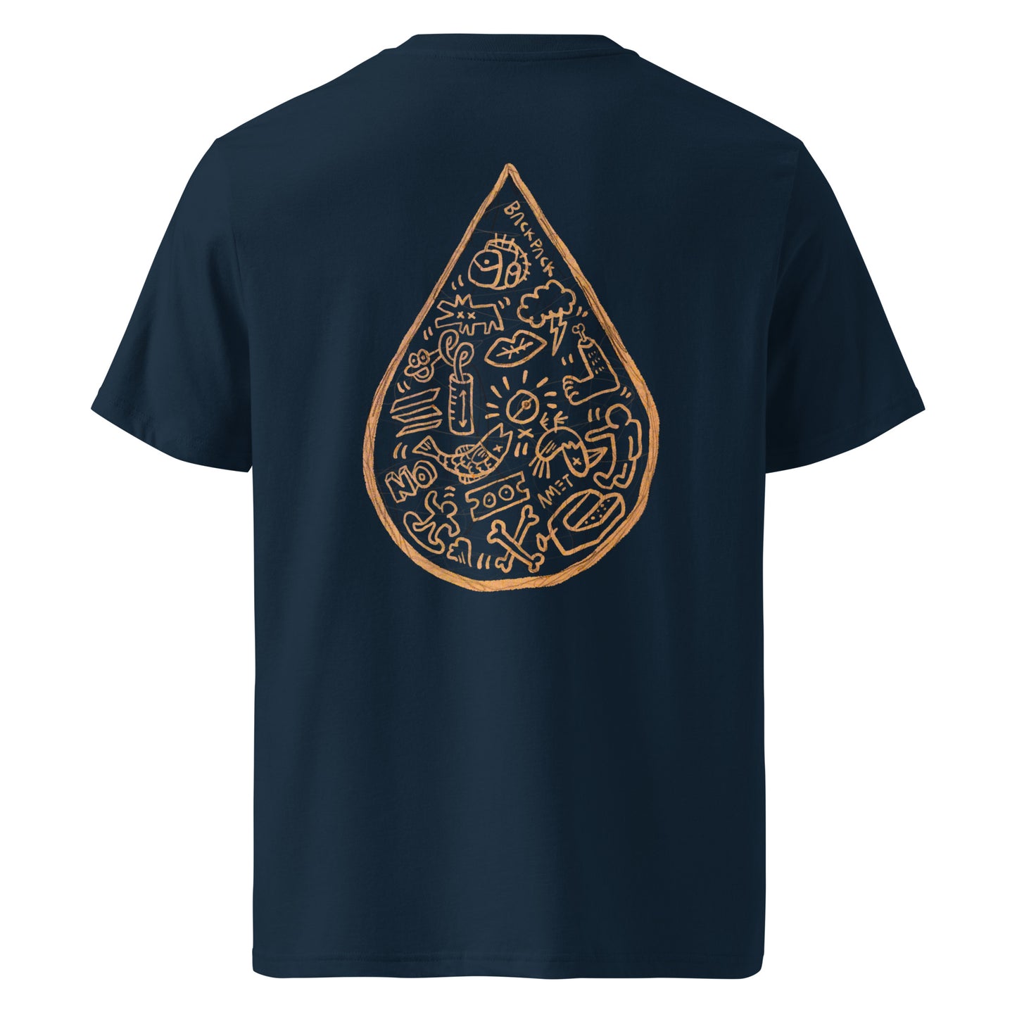 The Droplet (back) - Premium Unisex organic cotton t-shirt