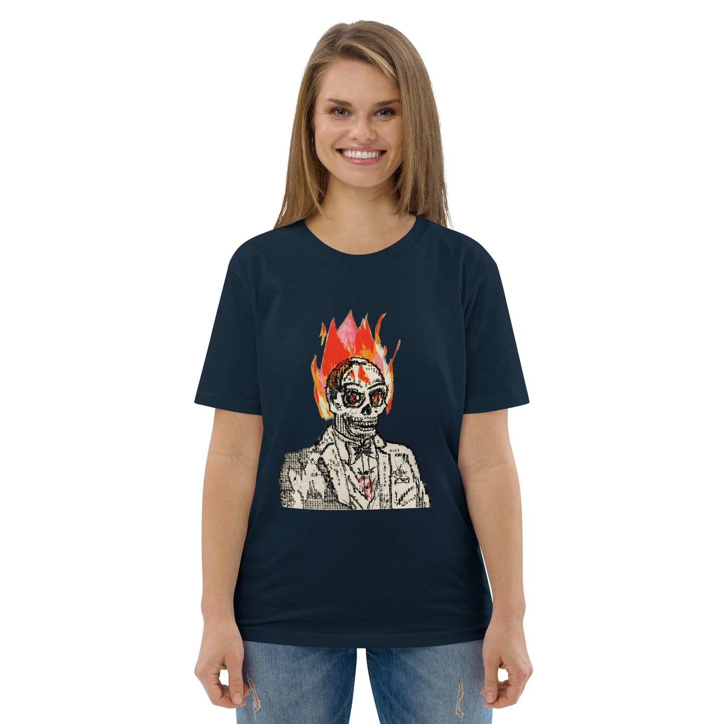 Mad Type Skull Unisex organic cotton t-shirt