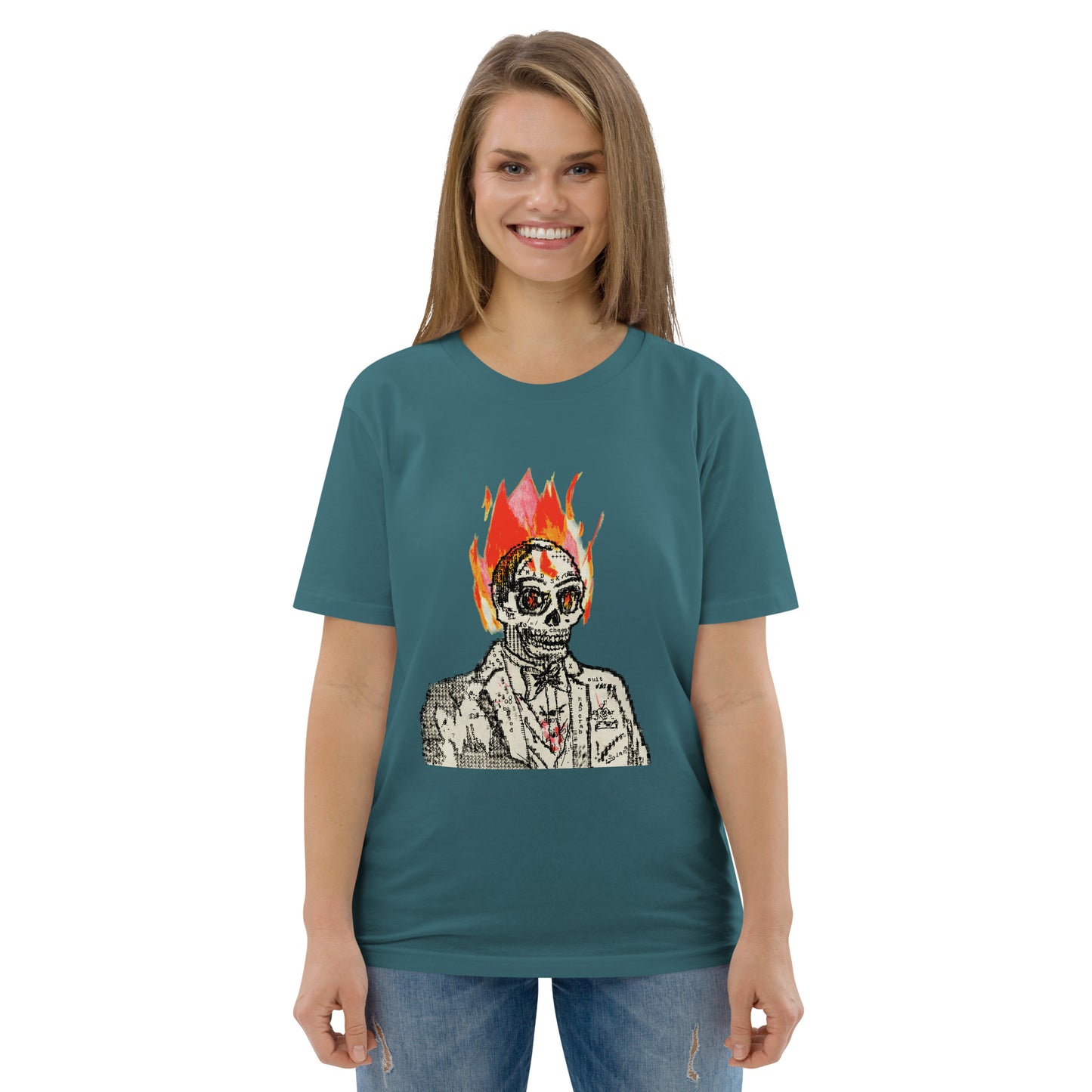 Mad Type Skull Unisex organic cotton t-shirt