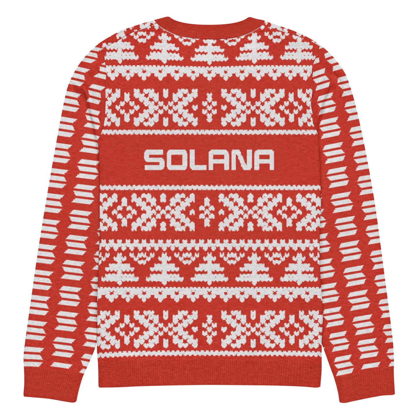 Solana Christmas Sweater - Knitted crew neck sweater (chilli - white)