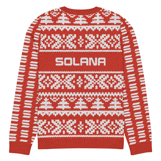 Solana Christmas Sweater - Knitted crew neck sweater (chilli - white)