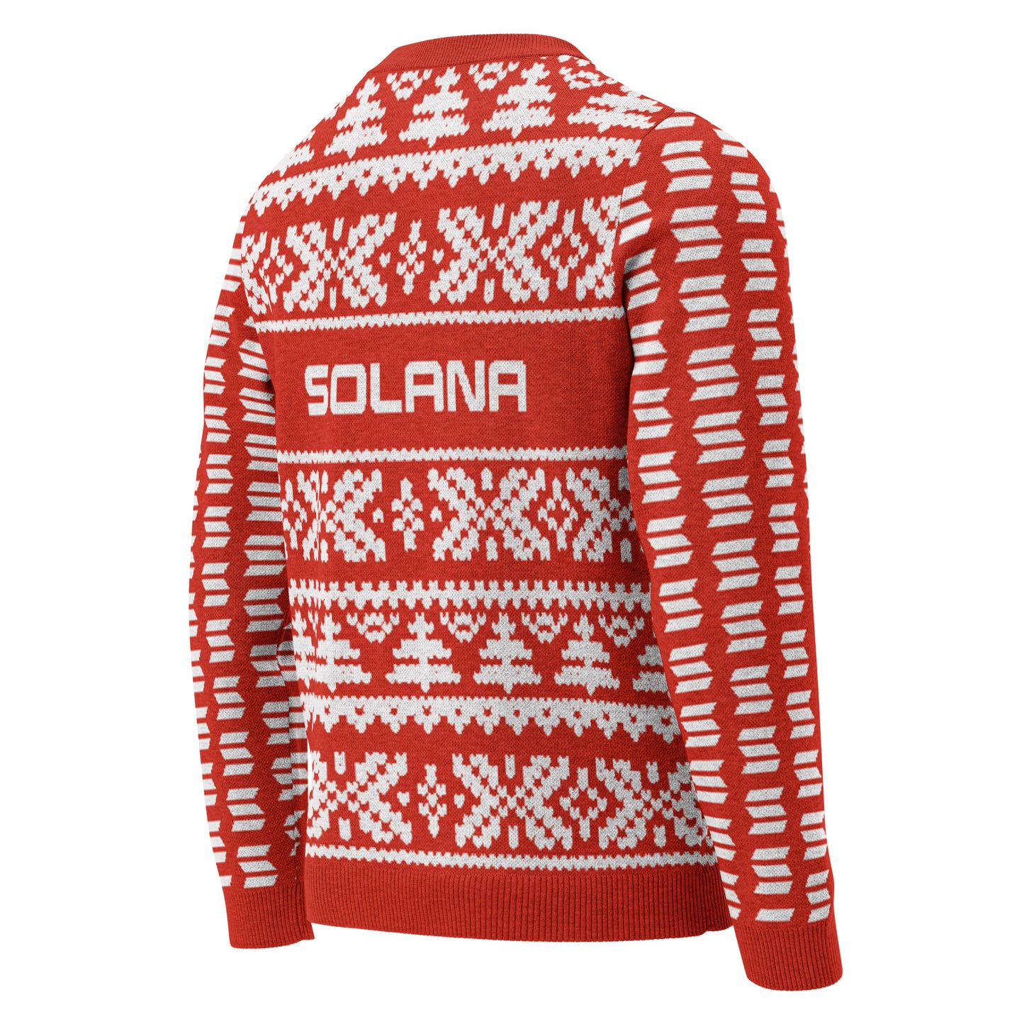 Solana Christmas Sweater - Knitted crew neck sweater (chilli - white)