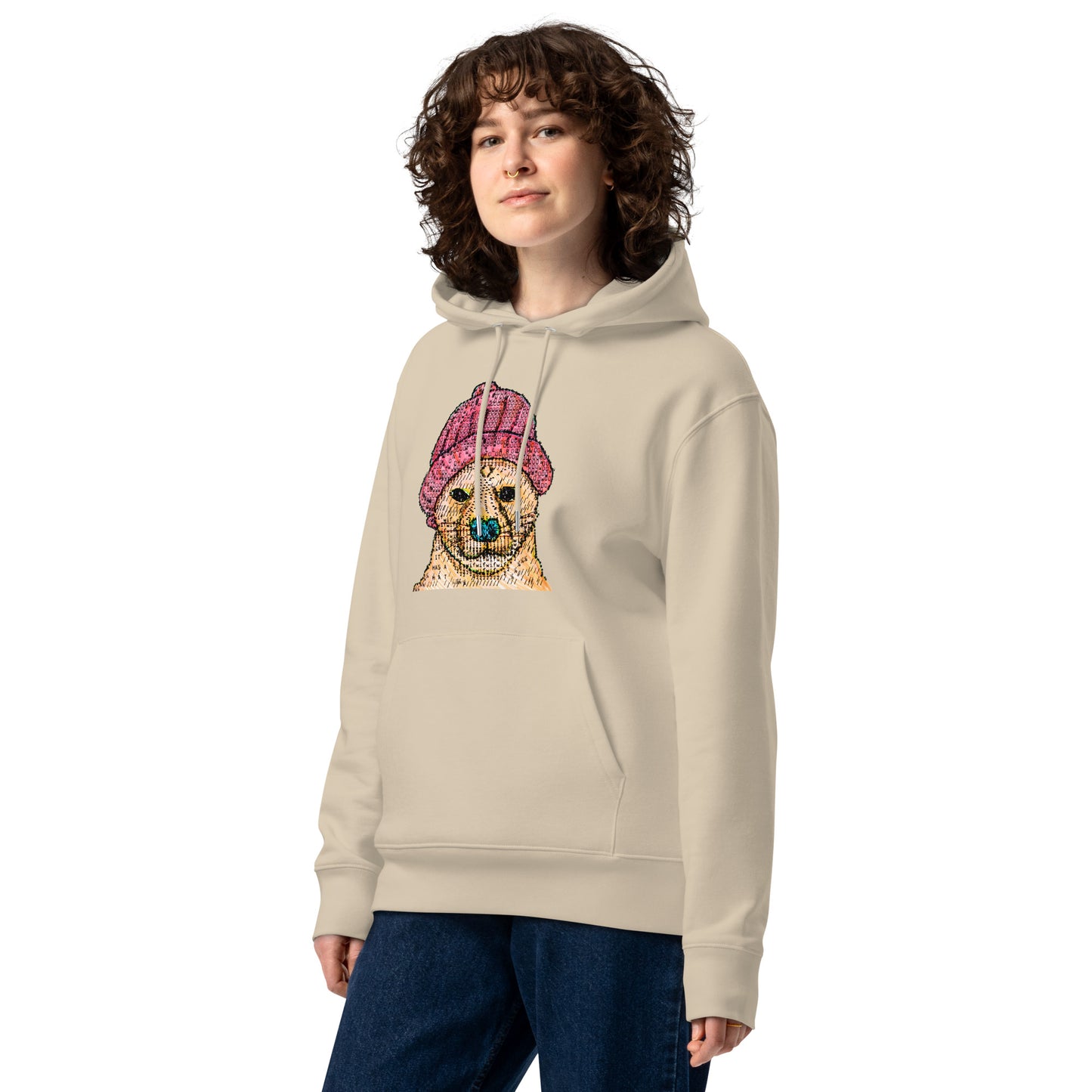 Dog Wif Hat - Unisex essential eco hoodie