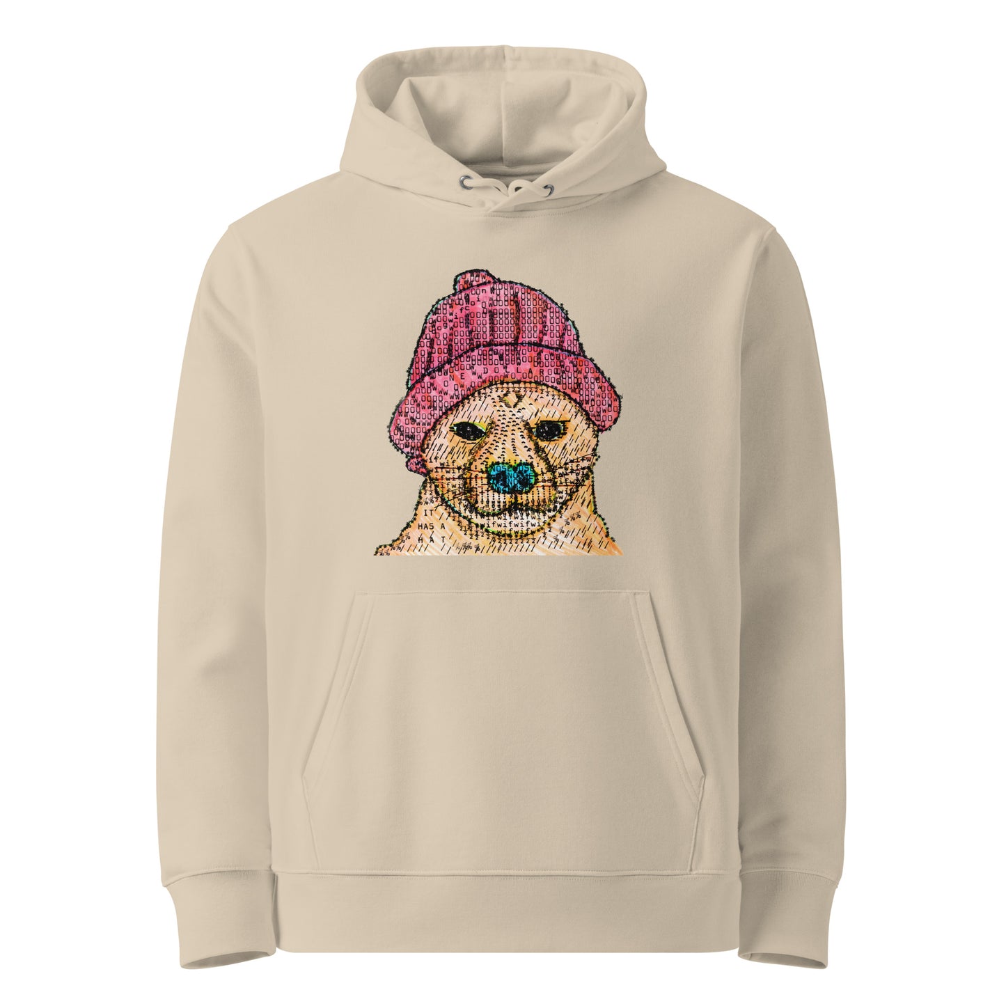 Dog Wif Hat - Unisex essential eco hoodie