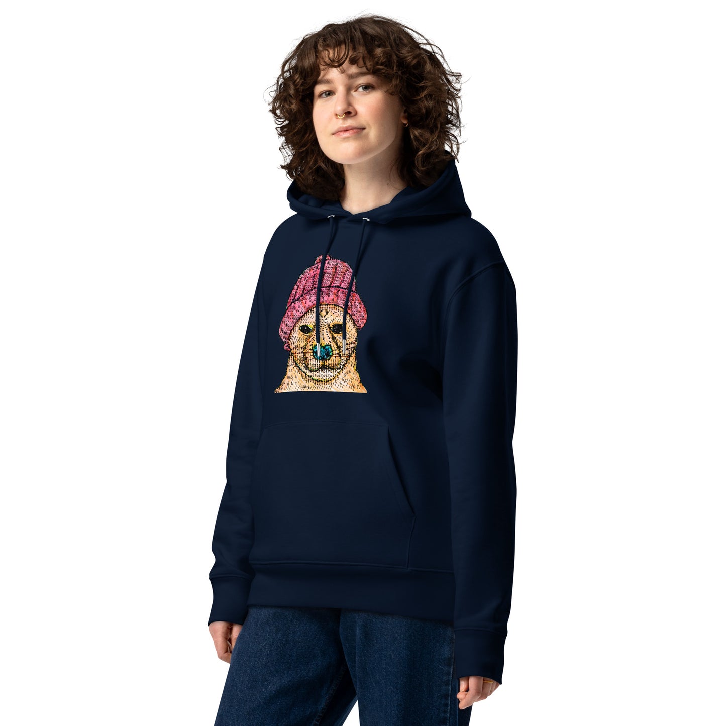 Dog Wif Hat - Unisex essential eco hoodie