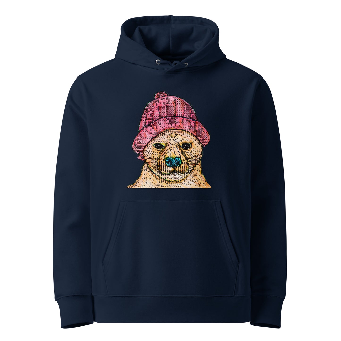 Dog Wif Hat - Unisex essential eco hoodie