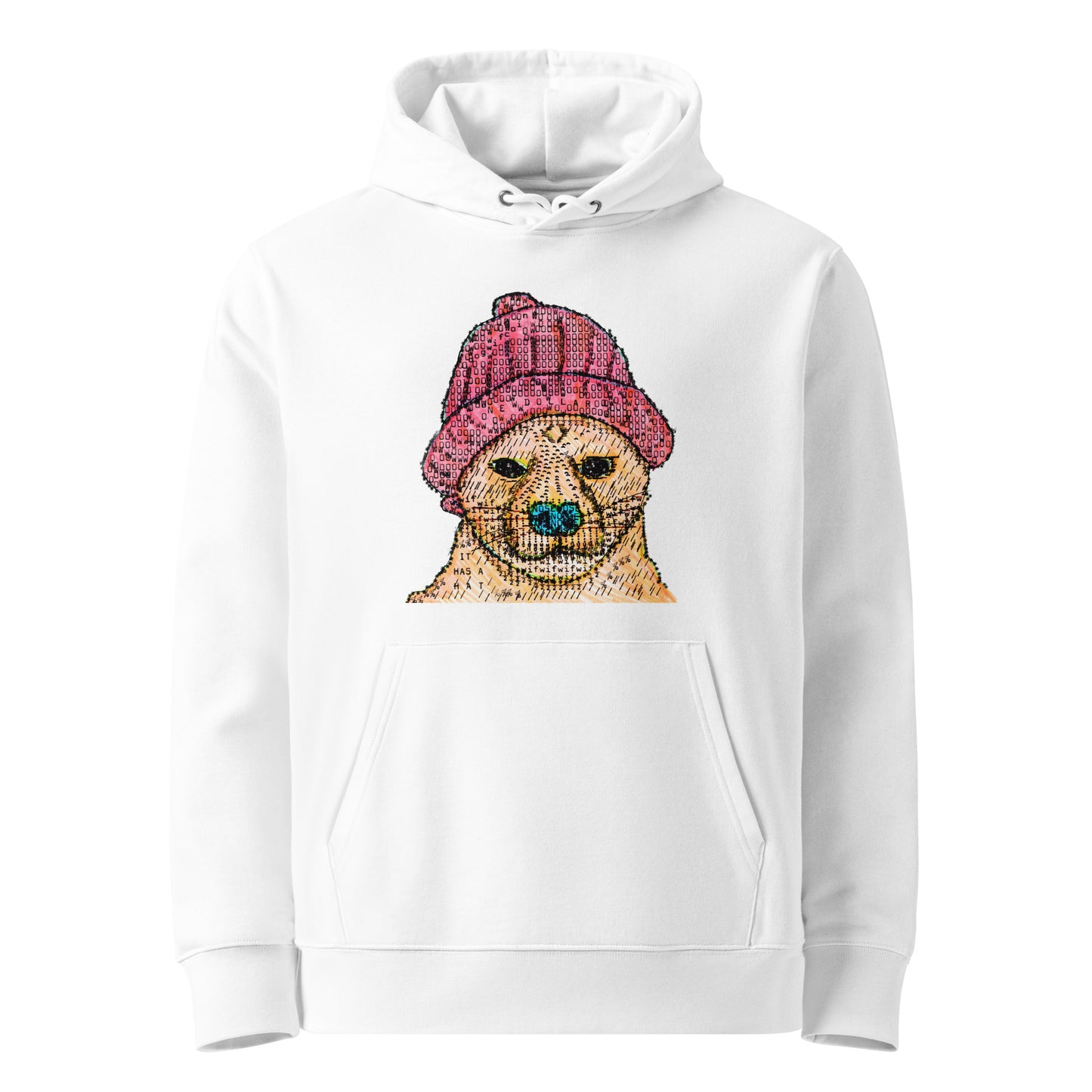 Dog Wif Hat - Unisex essential eco hoodie