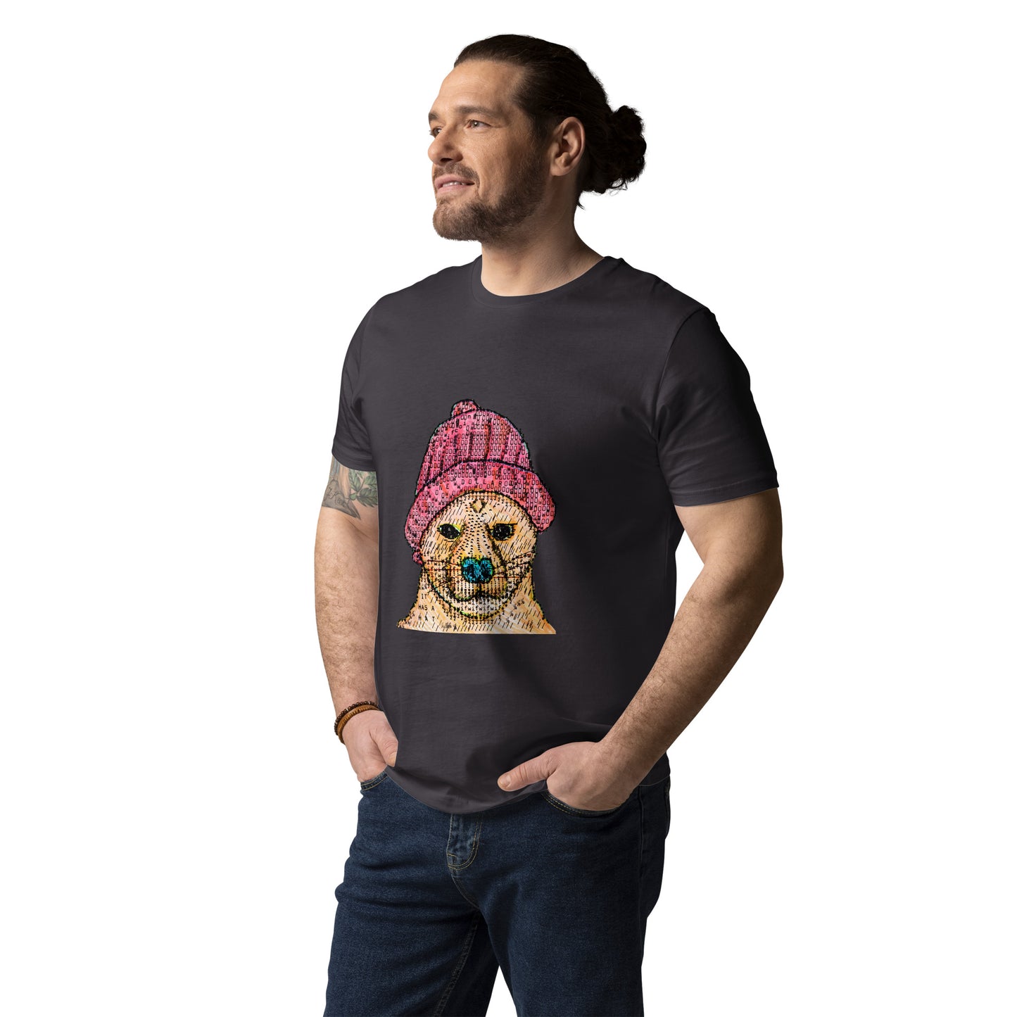 Dog Wif Hat Unisex organic cotton t-shirt