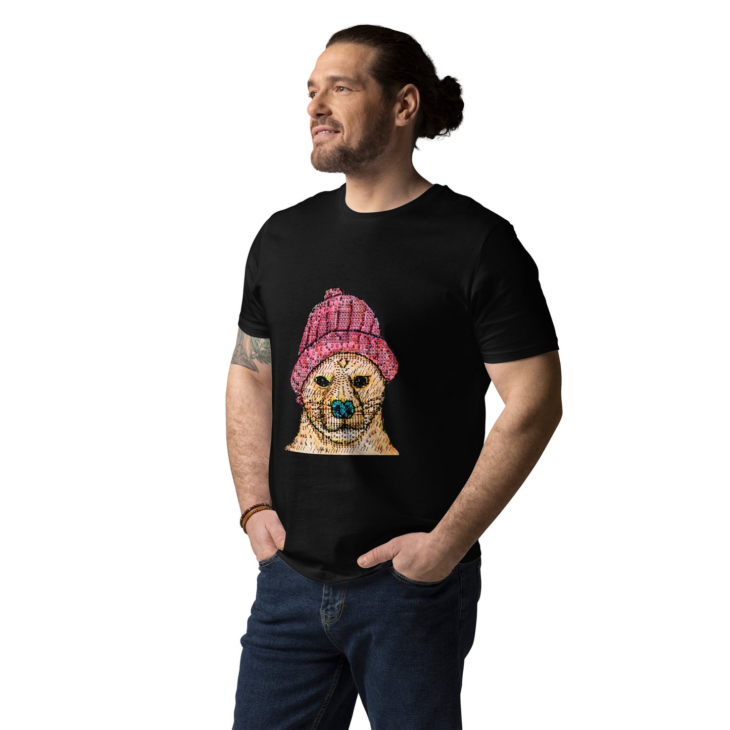 Dog Wif Hat Unisex organic cotton t-shirt