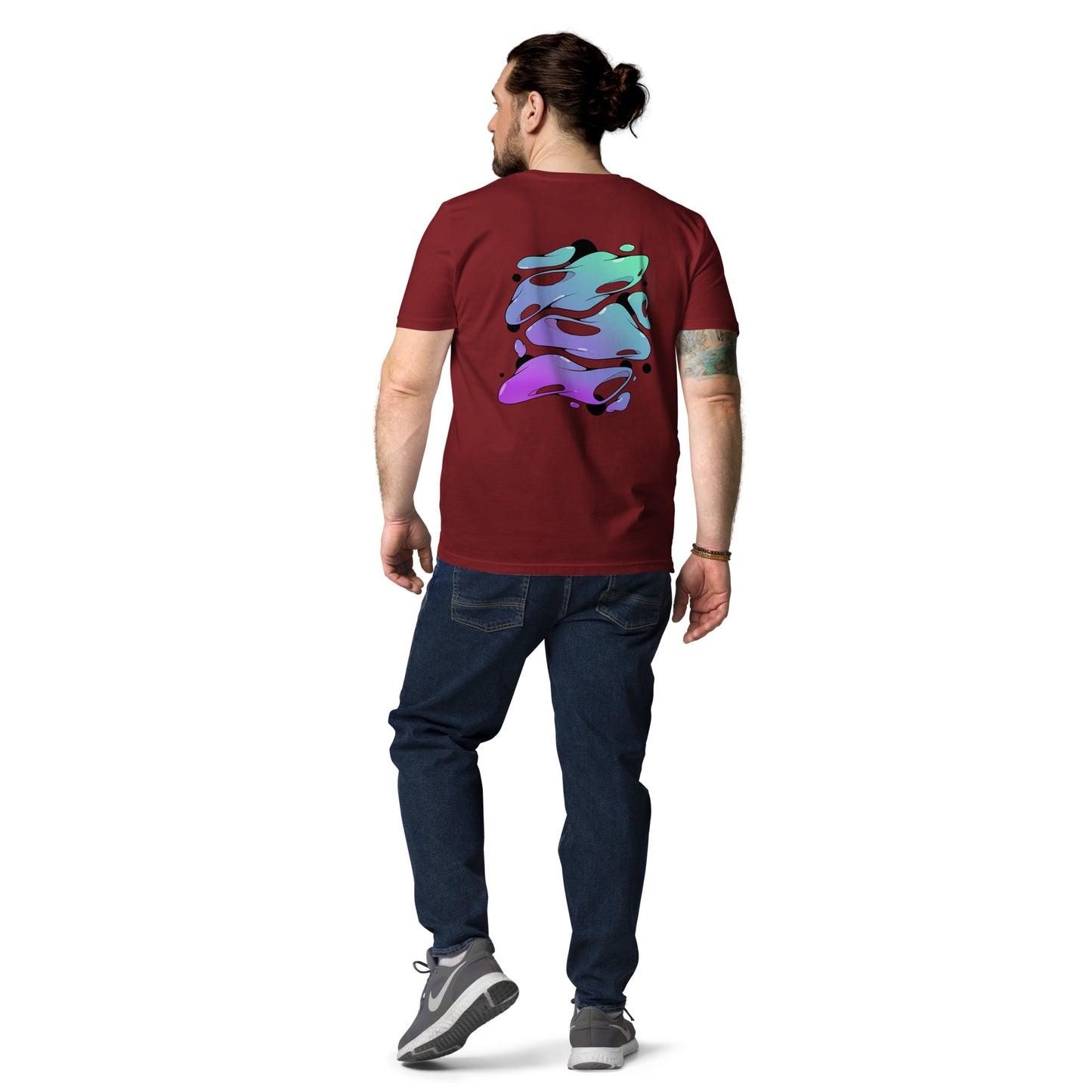 Globs on Solana (back) Unisex organic cotton t-shirt