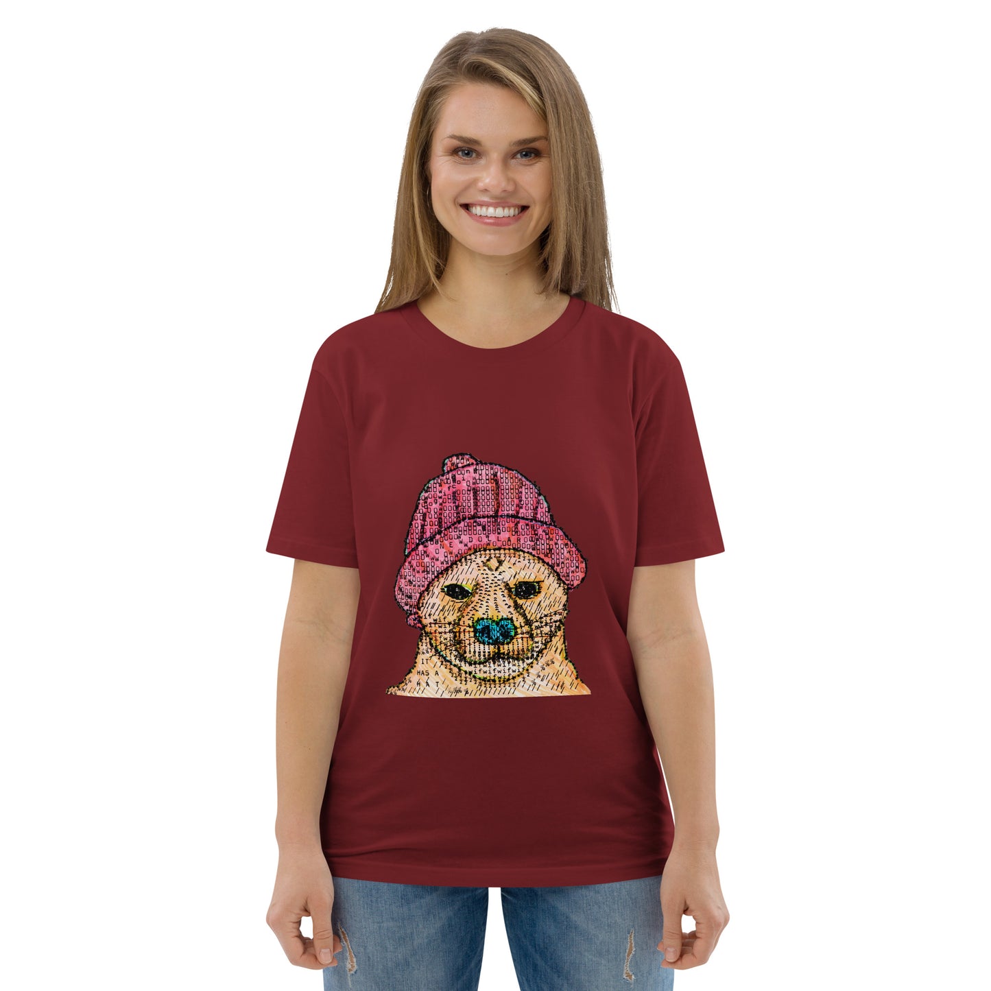 Dog Wif Hat Unisex organic cotton t-shirt