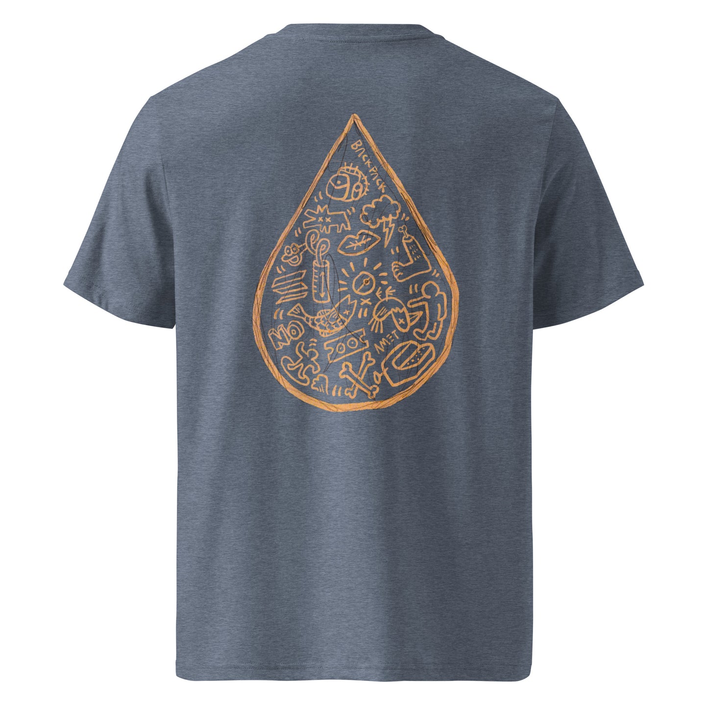 The Droplet (back) - Premium Unisex organic cotton t-shirt