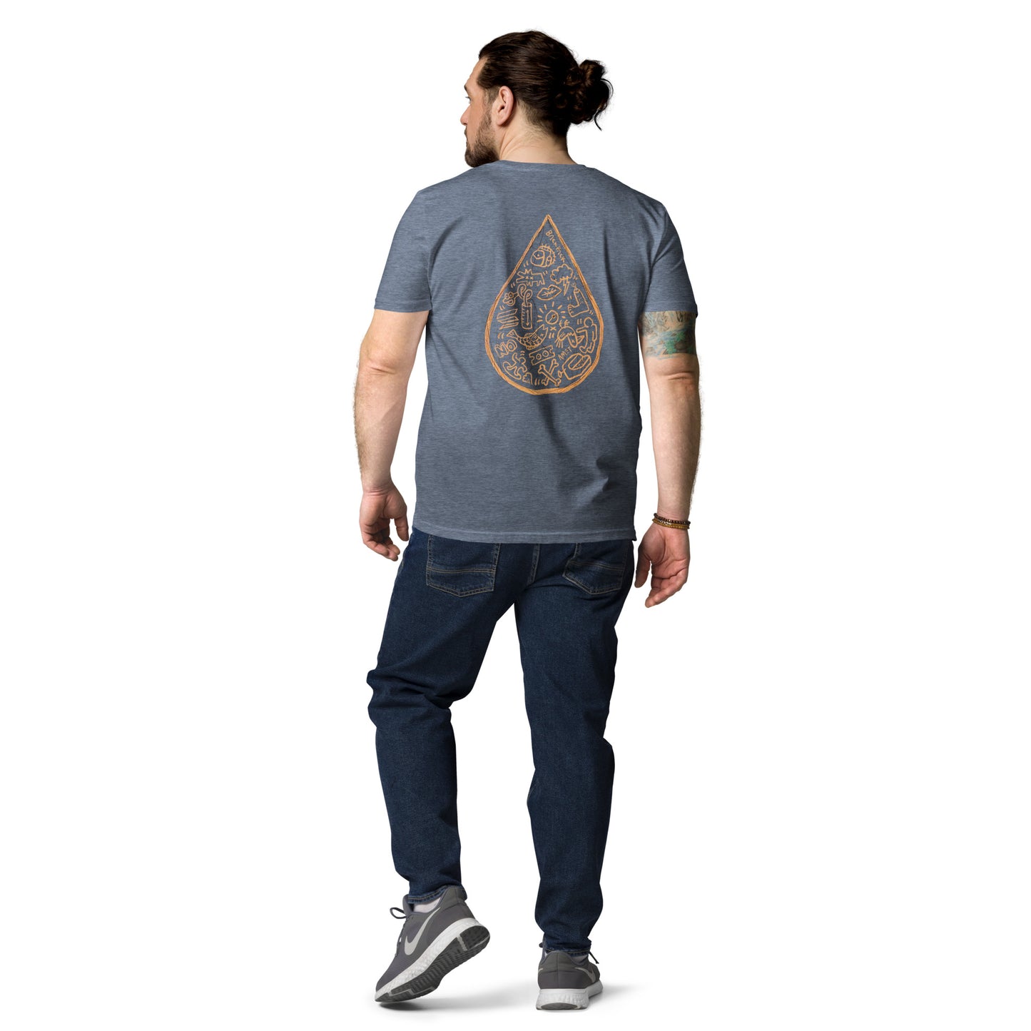 The Droplet (back) - Premium Unisex organic cotton t-shirt