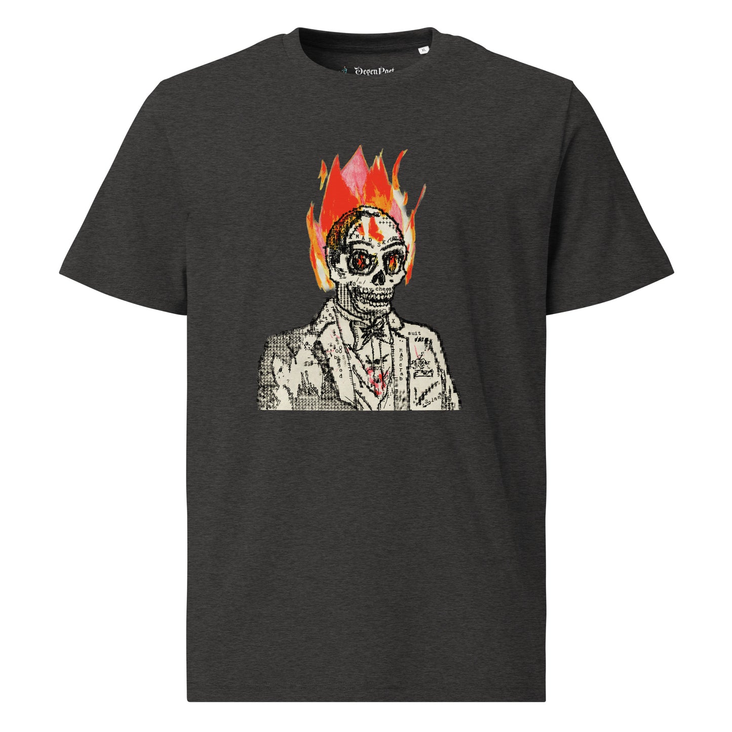 Mad Type Skull Unisex organic cotton t-shirt