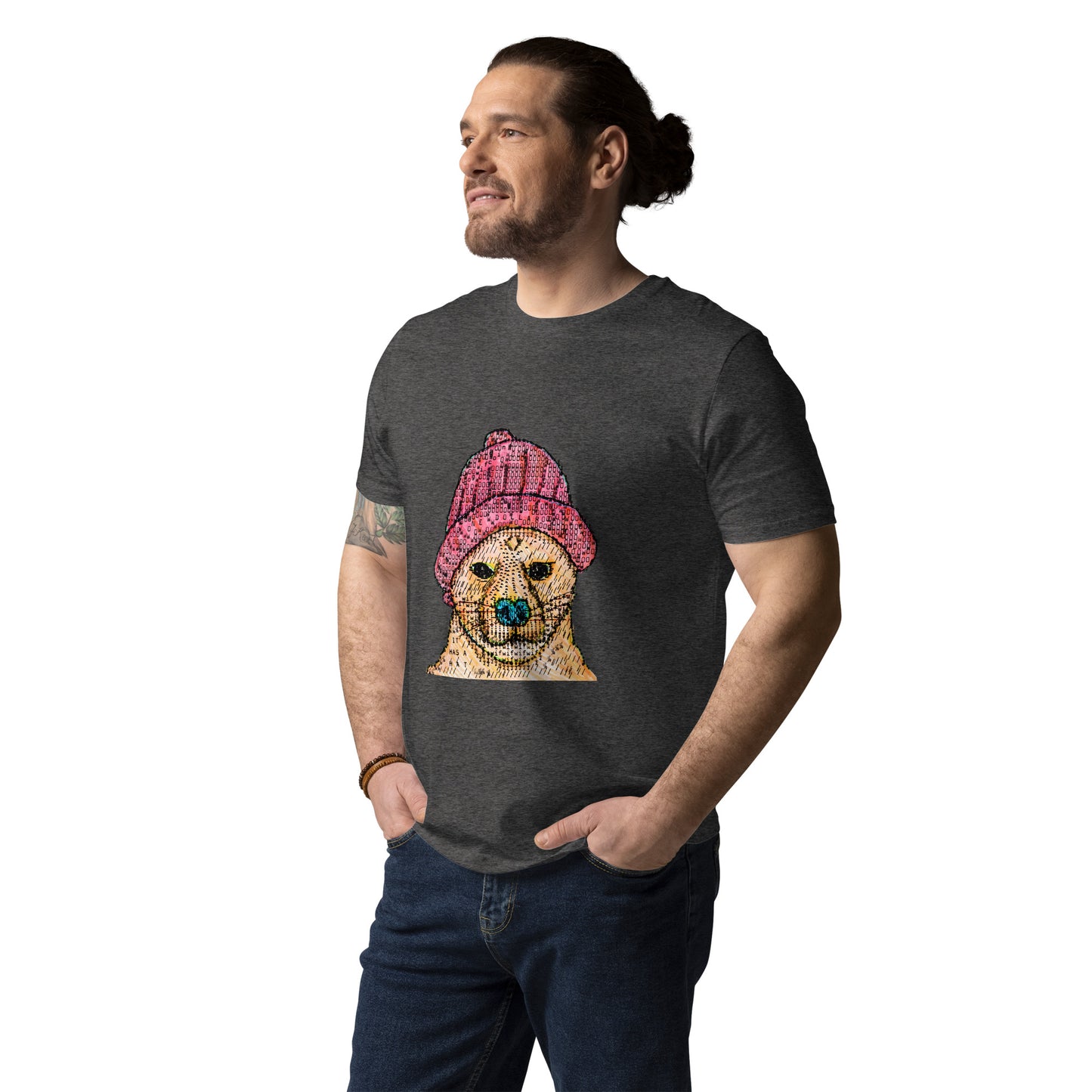 Dog Wif Hat Unisex organic cotton t-shirt