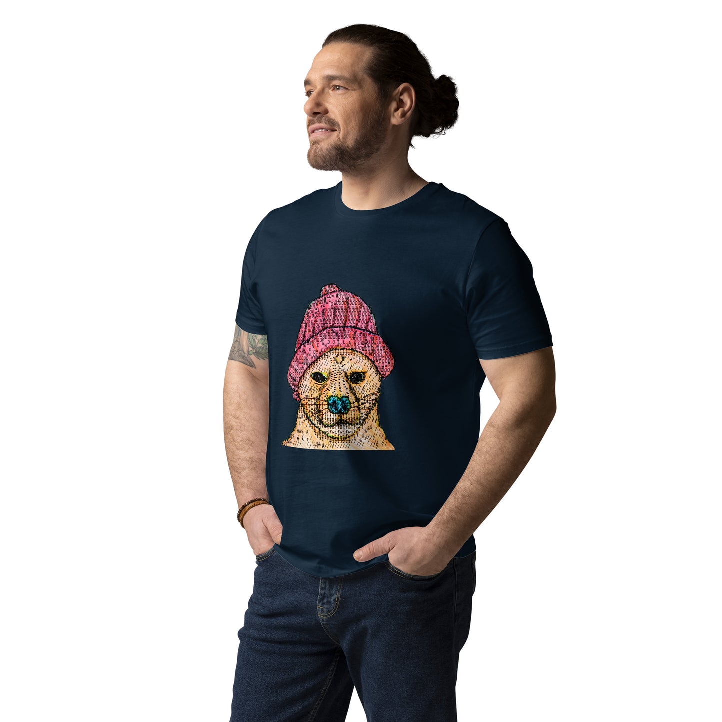 Dog Wif Hat Unisex organic cotton t-shirt