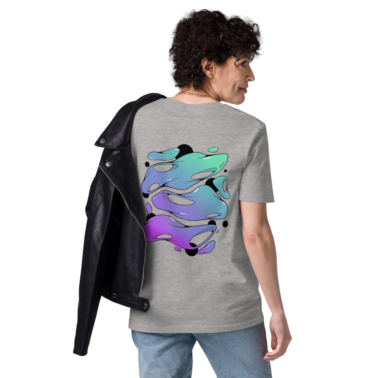 Globs on Solana (back) Unisex organic cotton t-shirt