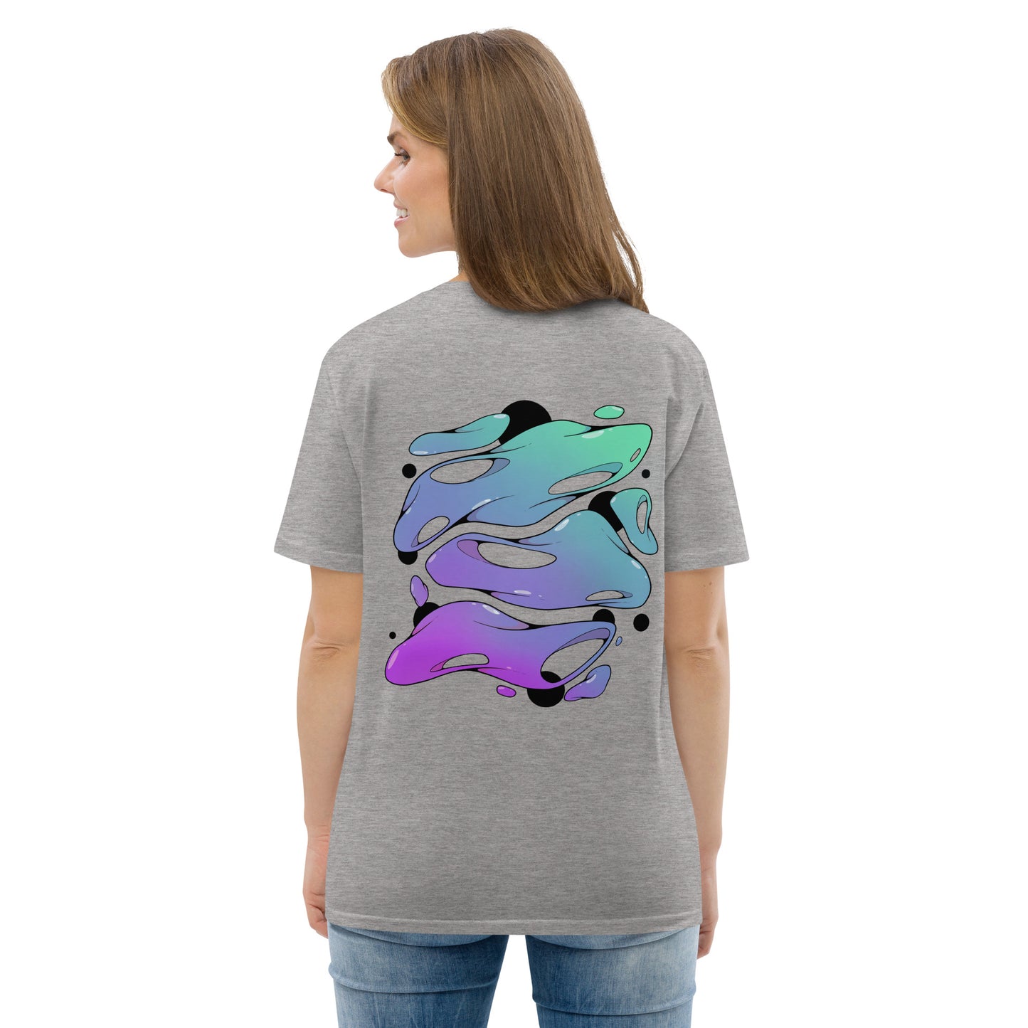 Globs on Solana (back) Unisex organic cotton t-shirt