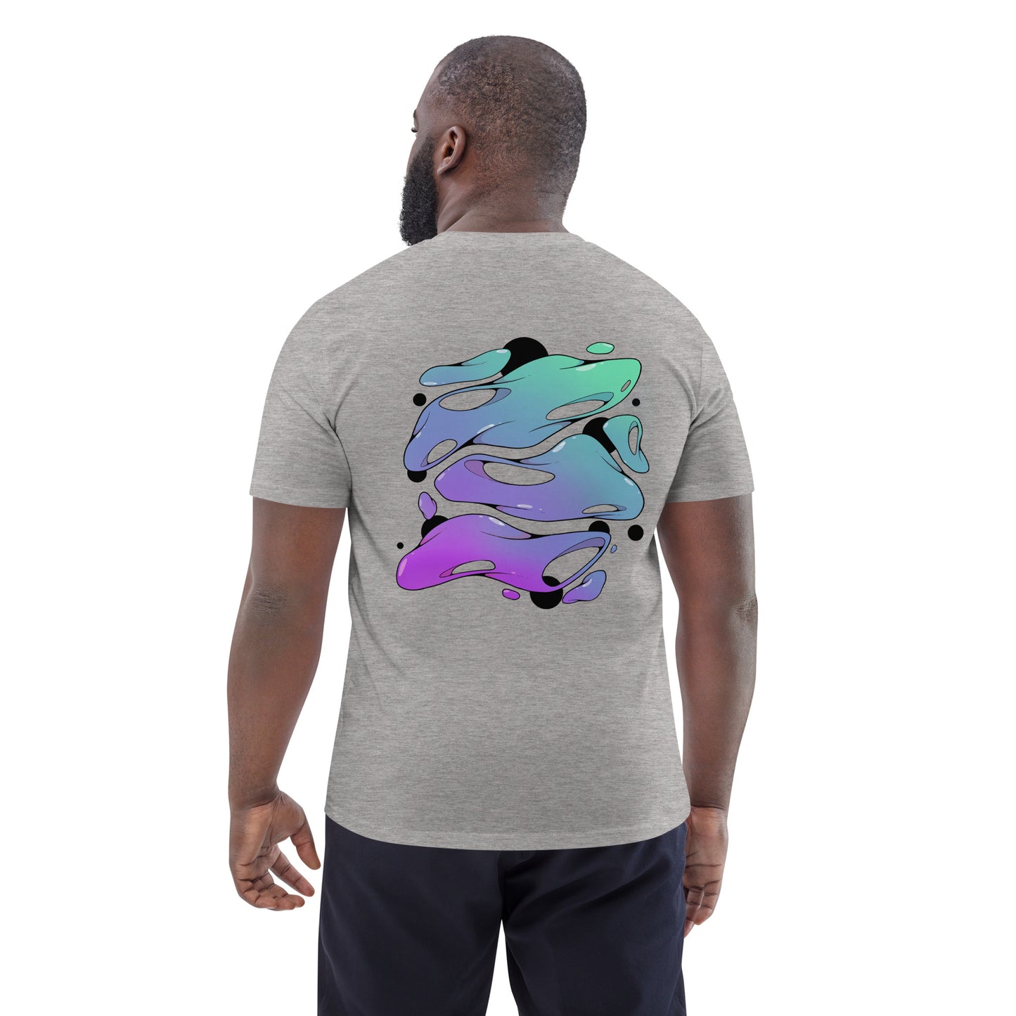 Globs on Solana (back) Unisex organic cotton t-shirt