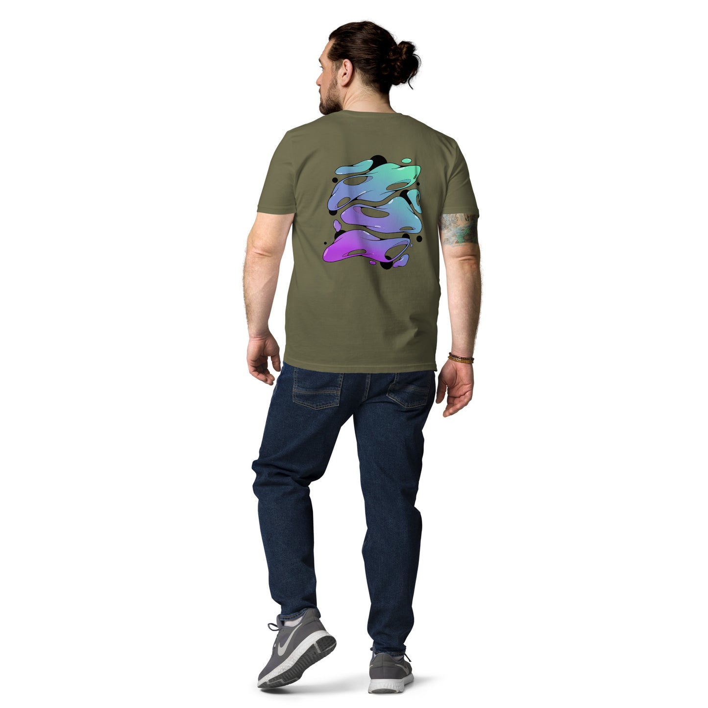 Globs on Solana (back) Unisex organic cotton t-shirt