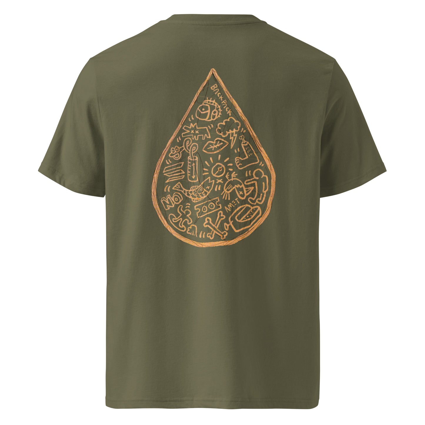 The Droplet (back) - Premium Unisex organic cotton t-shirt