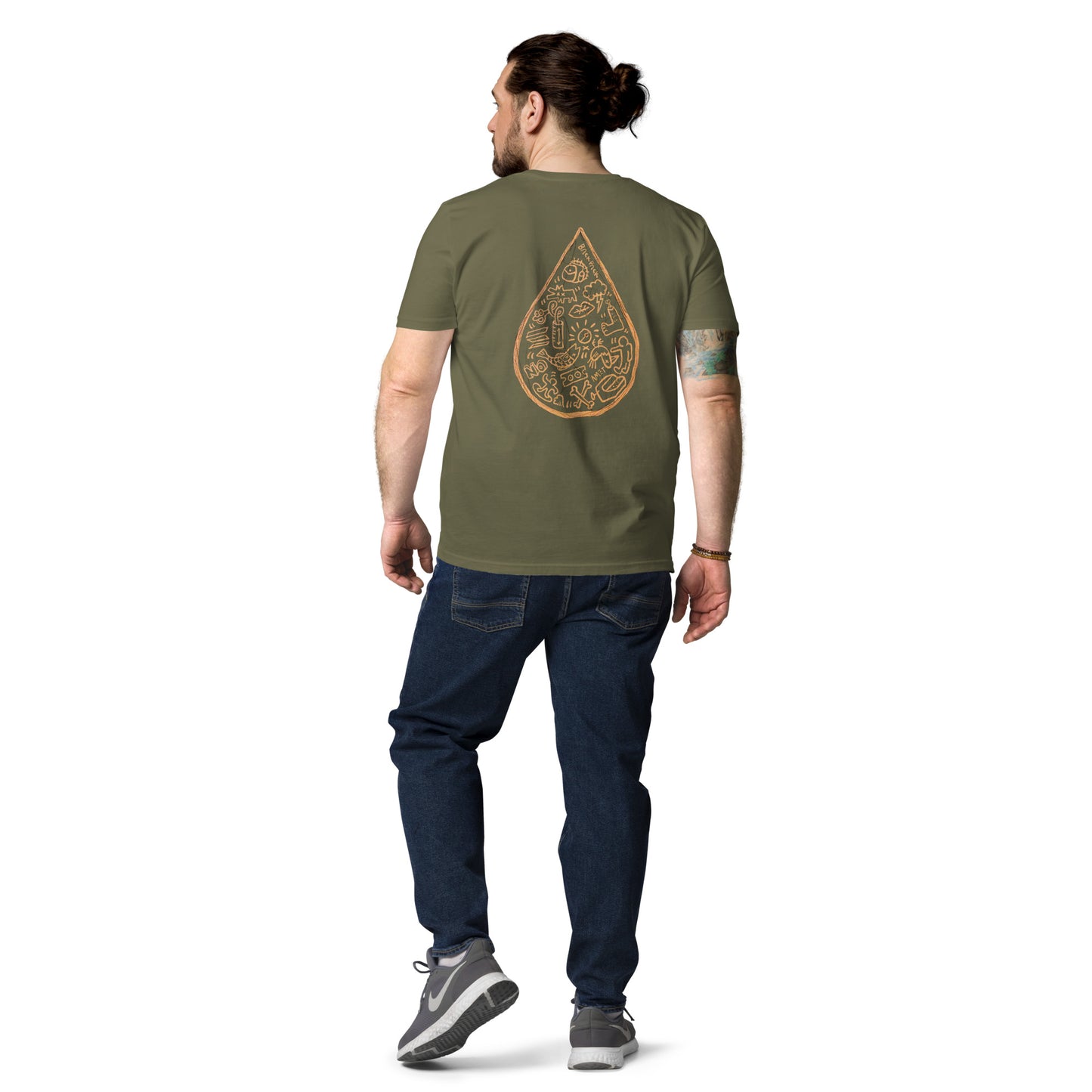 The Droplet (back) - Premium Unisex organic cotton t-shirt