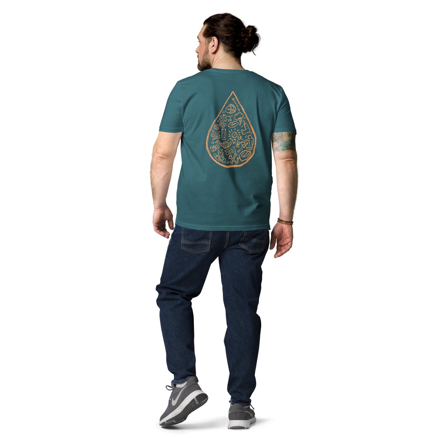 The Droplet (back) - Premium Unisex organic cotton t-shirt