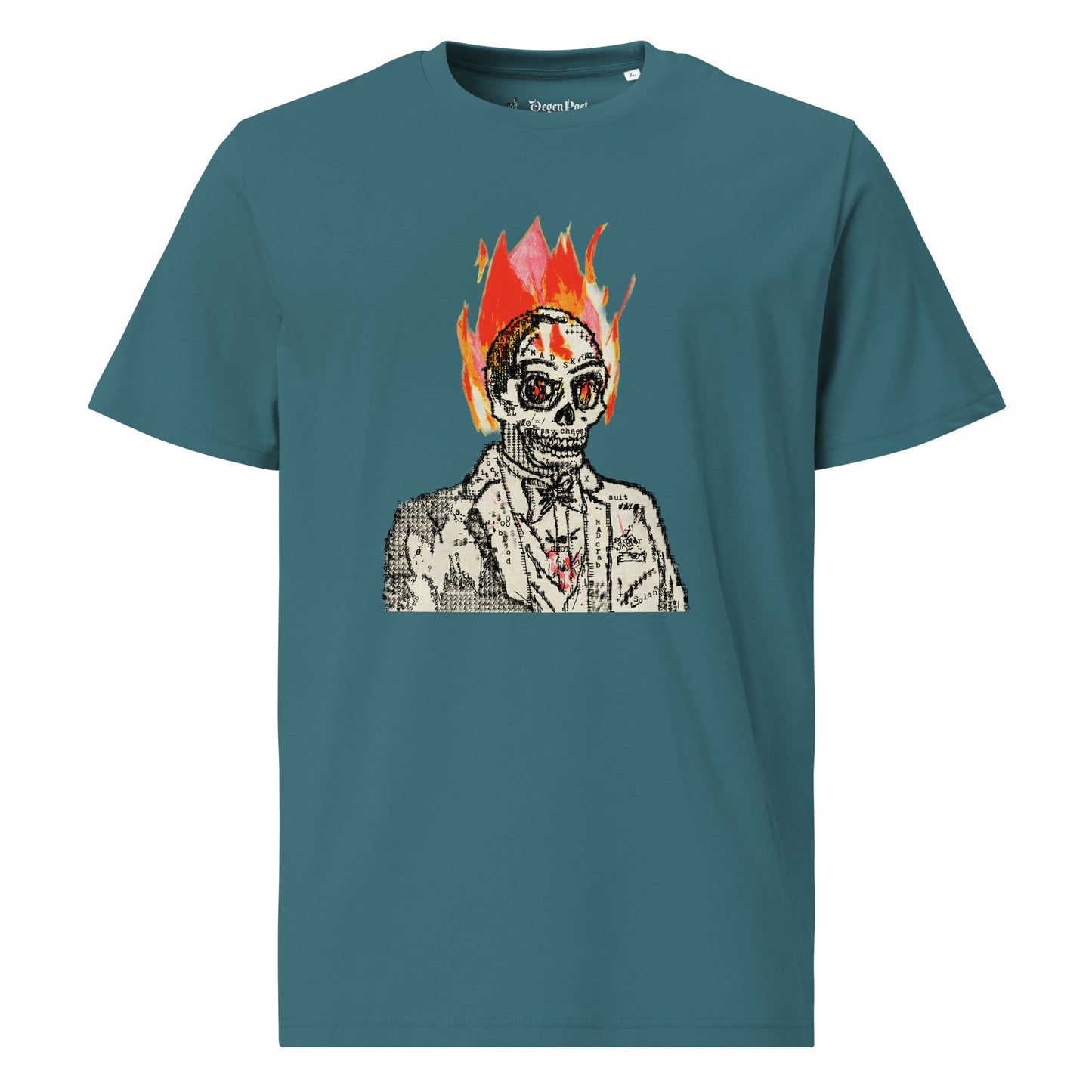 Mad Type Skull Unisex organic cotton t-shirt