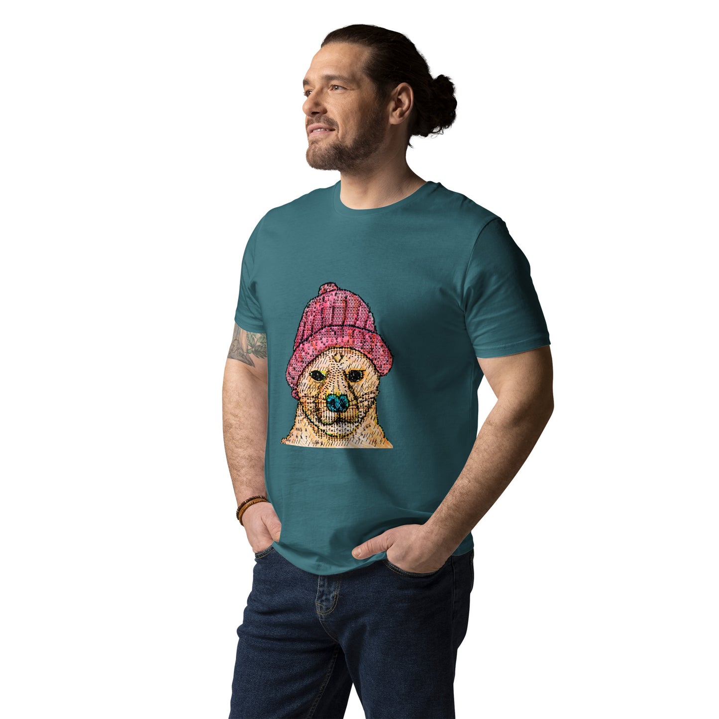 Dog Wif Hat Unisex organic cotton t-shirt